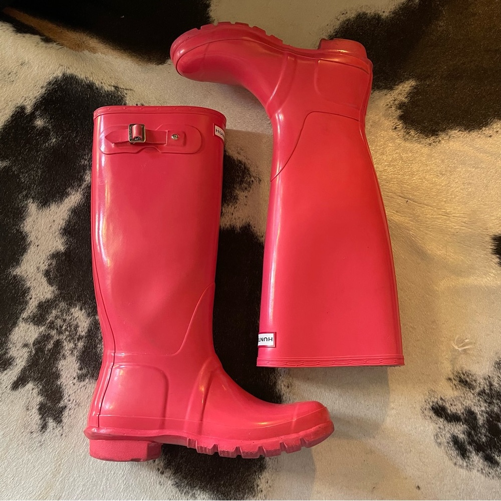 Hunter Rain Boots size 40 - Barbie Pink